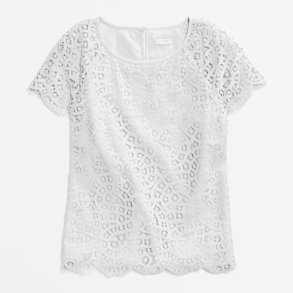 White Lace JCrew Top